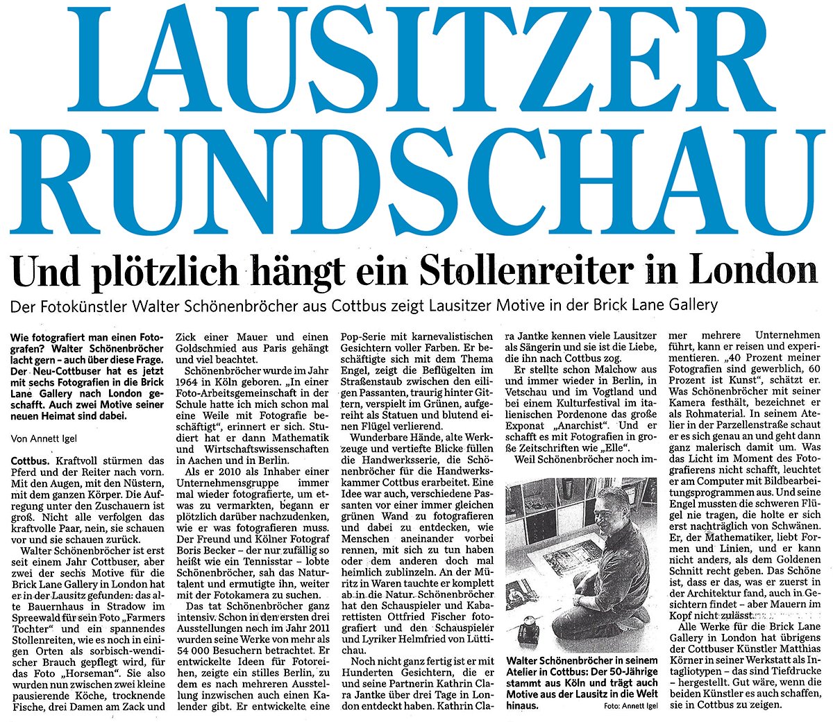 Presseartikel - Walter Schönenbröcher