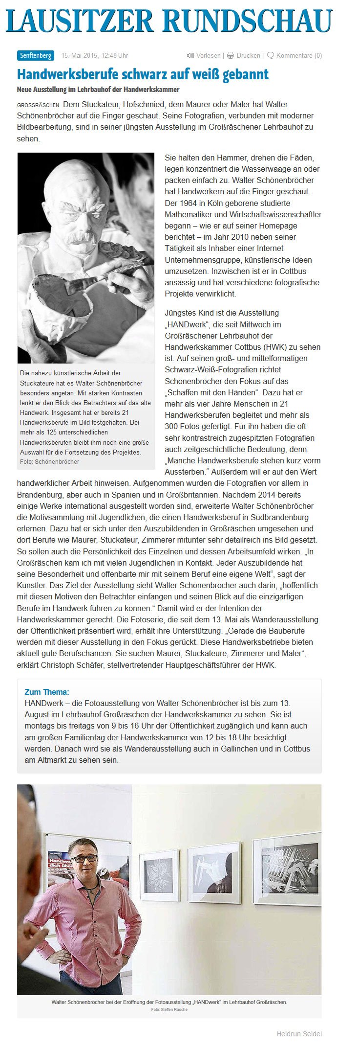 Presseartikel - Walter Schönenbröcher